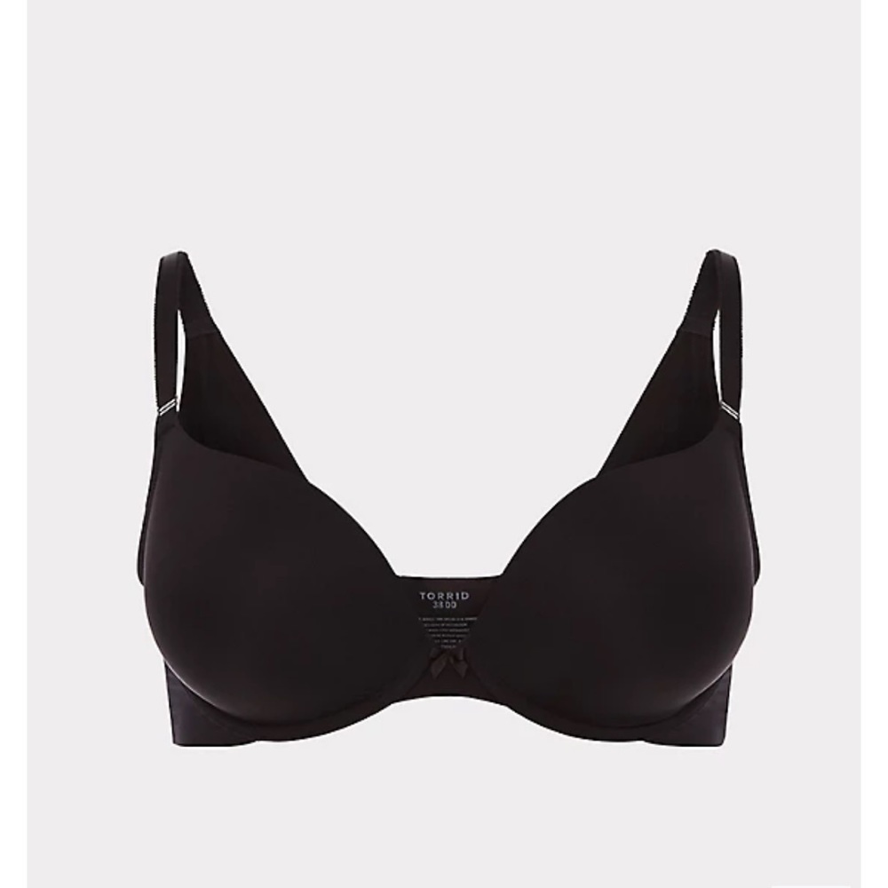 (I3) Torrid Black Plunge Push-up Smooth 360 smoothing bra